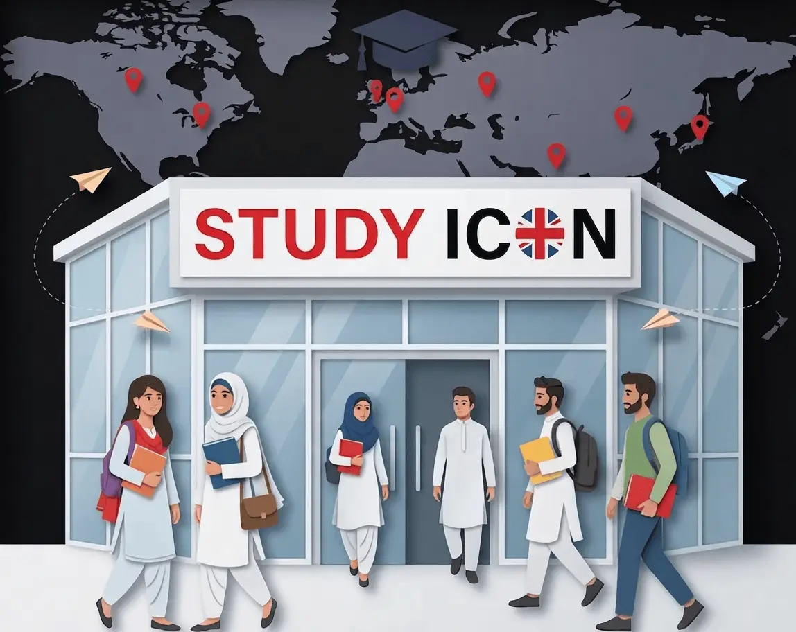 Study Icon Bahawalpur office building — best study abroad consultants in Bahawalpur, South Punjab, helping Pakistani students secure admissions in UK, USA, Canada, Australia and Europe